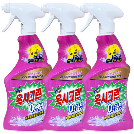 옥시레킷벤키저 옥시크린 오투액션 스프레이 얼룩제거제 500ml 3개