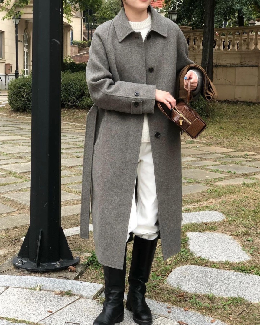 디엠버 버킨맥 핸드메이드 코트 울 카라 롱 ct 상세 이미지 25