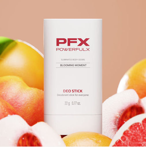 [파워풀엑스] 극강뽀송 PFX 블루밍모멘트 데오스틱(달콤한향) _겨드랑이 땀 & 냄새 억제 여자 데오드란트 추천 - 상품 이미지