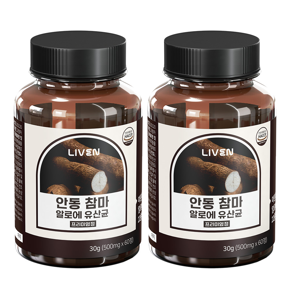 안동 참마 알로에 유산균 프리미엄정 60정 300g, 2개 - 상품 이미지