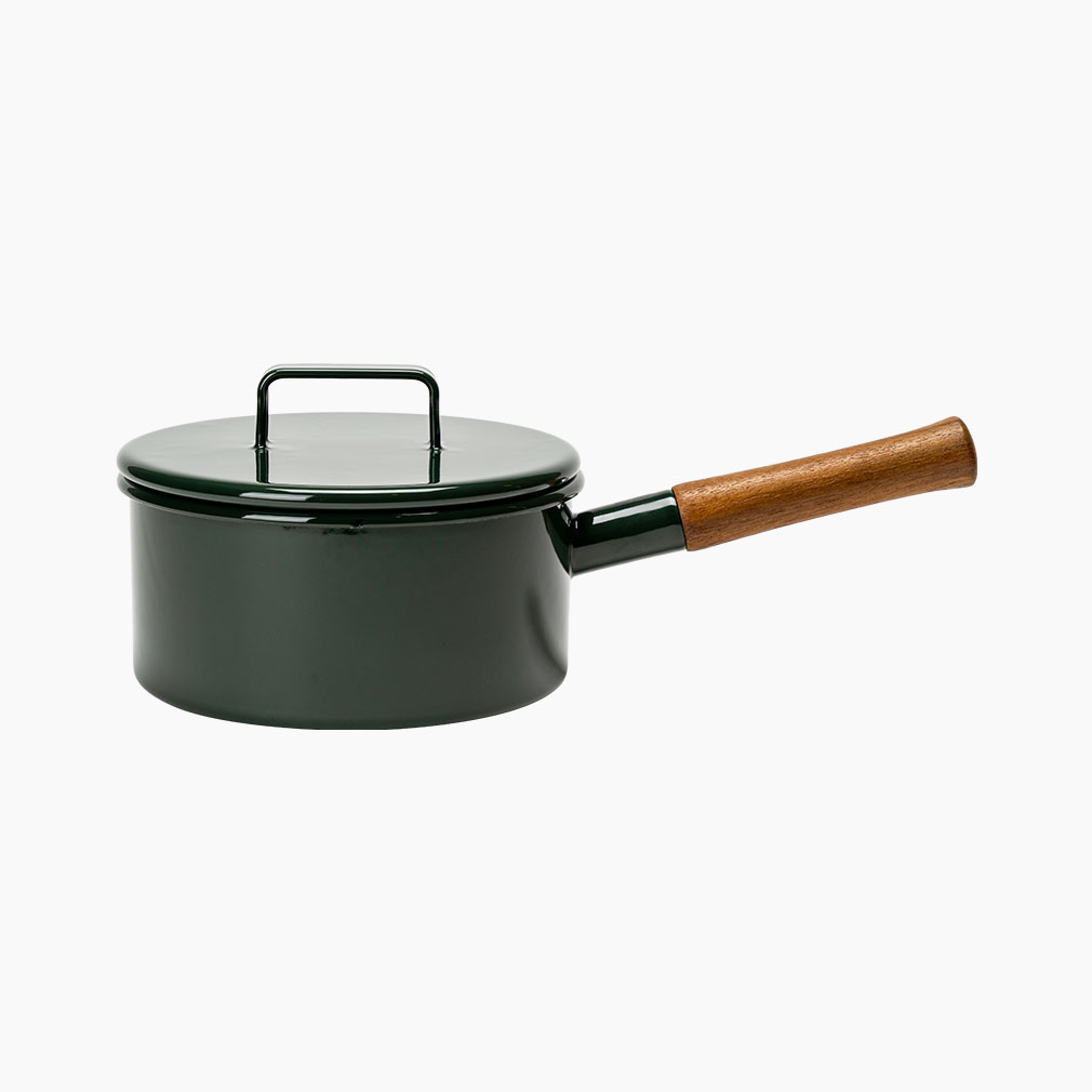 에지리 노르딕 인덕션 법랑냄비 편수 18cm, 딥그린 - 상품 이미지