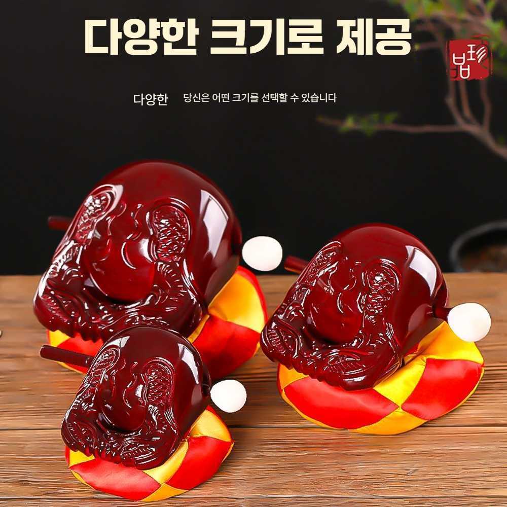 고스트캠프 목탁 불교 불교용품 물고기 용품 명상 3인치 노란색 패드 망치 - 상세 이미지 5