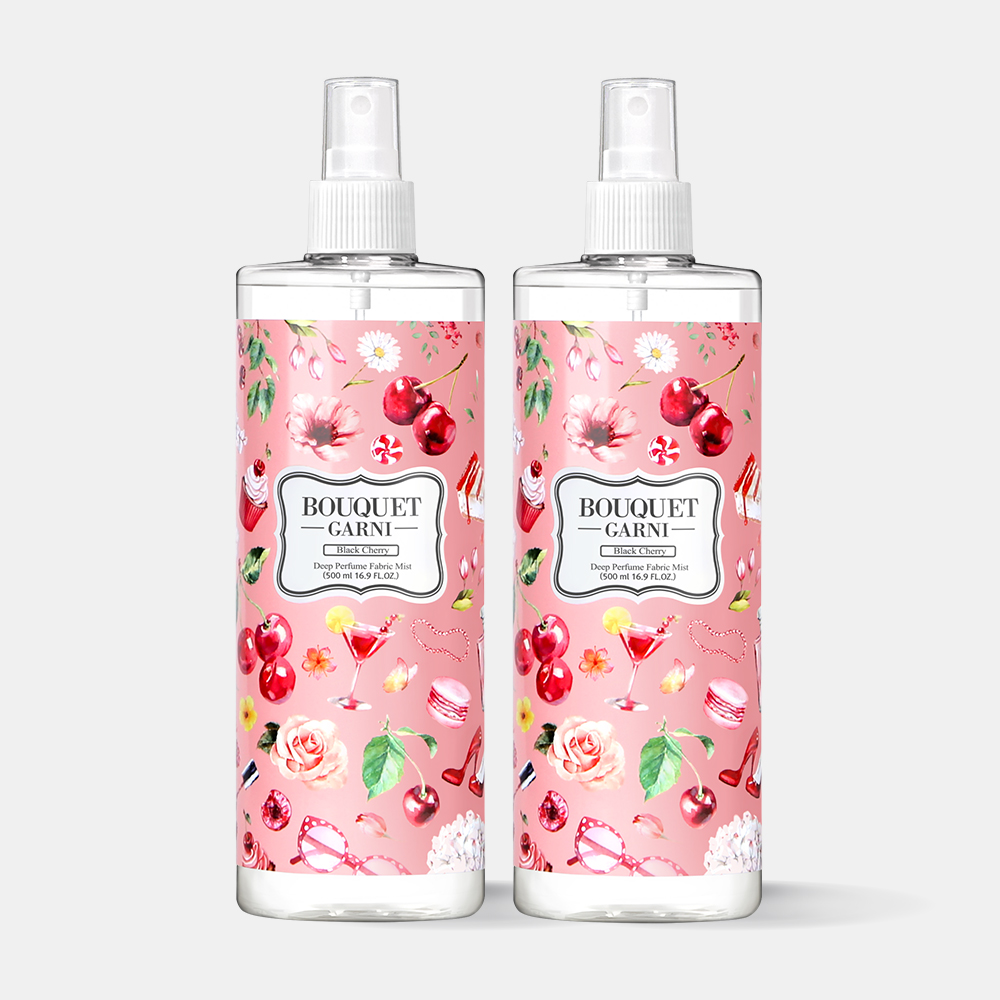 [2개] 부케가르니 섬유향수 500ml 베이비파우더향 드레스퍼퓸 퍼퓸 섬유탈취제 룸스프레이 - 상품 이미지