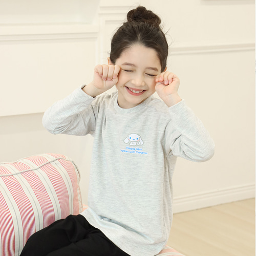 산리오 시나모롤 여아 로딩 9부 긴팔티 2매 세트 - 상세 이미지 3