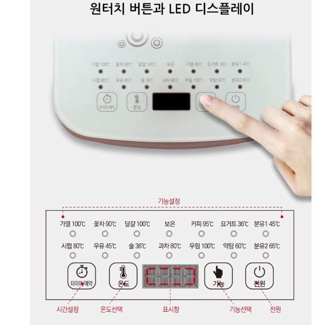 전기 차 주전자 차 끓이는 주전자 유리 자동 티팟 - 상세 이미지 2