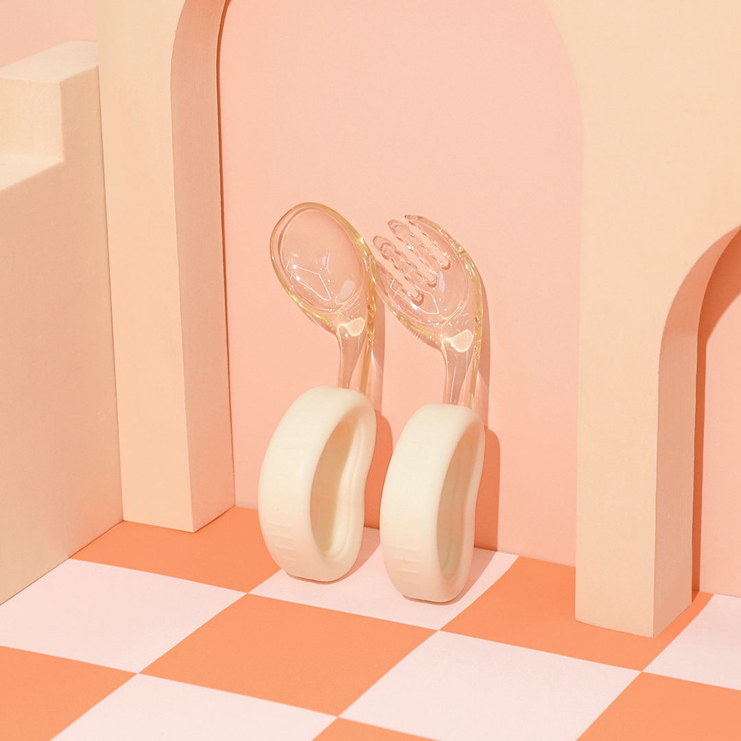 베이비팜 자기주도 이유식 스푼 포크 세트 초기 중기 아기 어린이 유아 수저 숟가락 PPSU