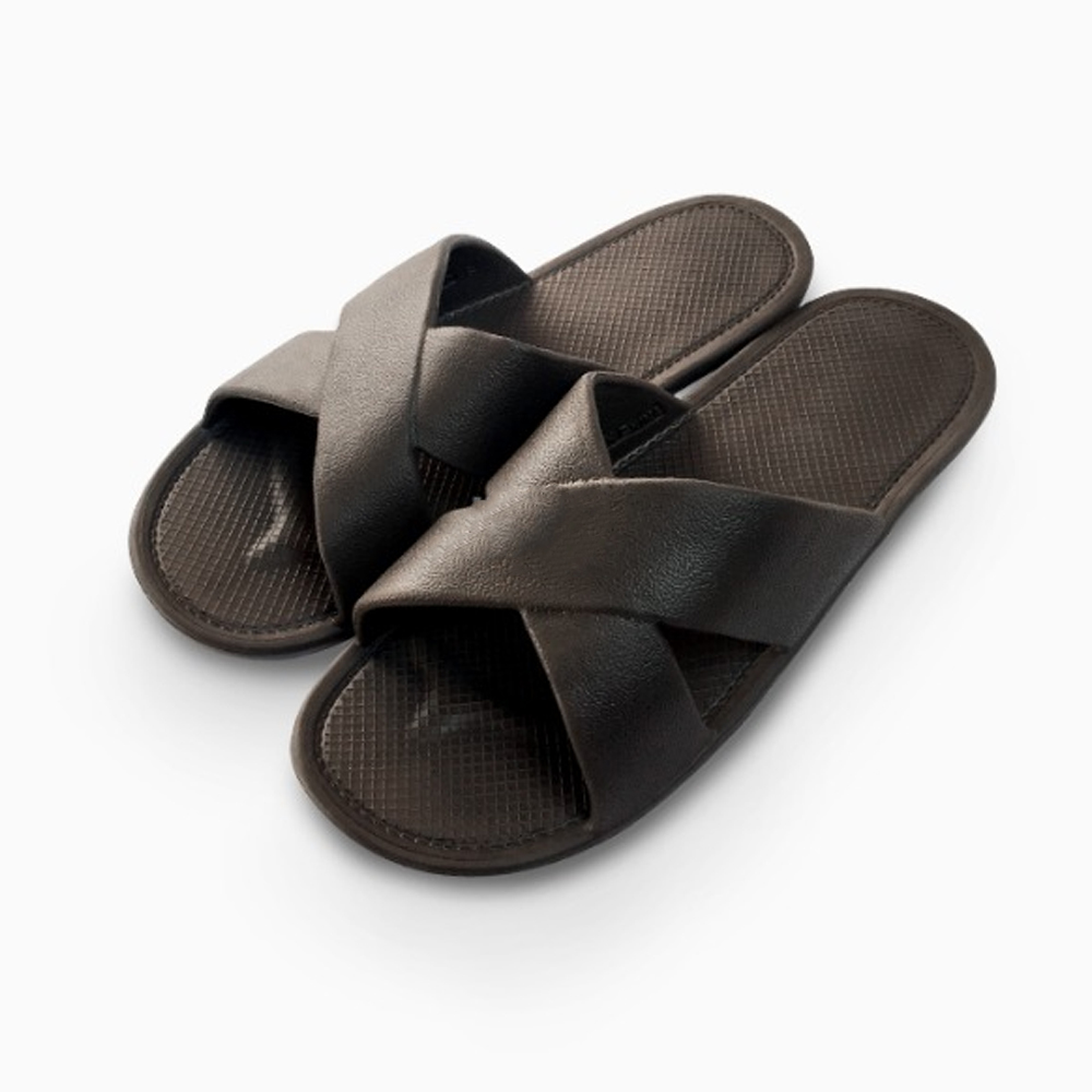 실내용 슬리퍼 거실 사무실 학원 호텔 병원 실내화 발망치 무소음 브라운, 270