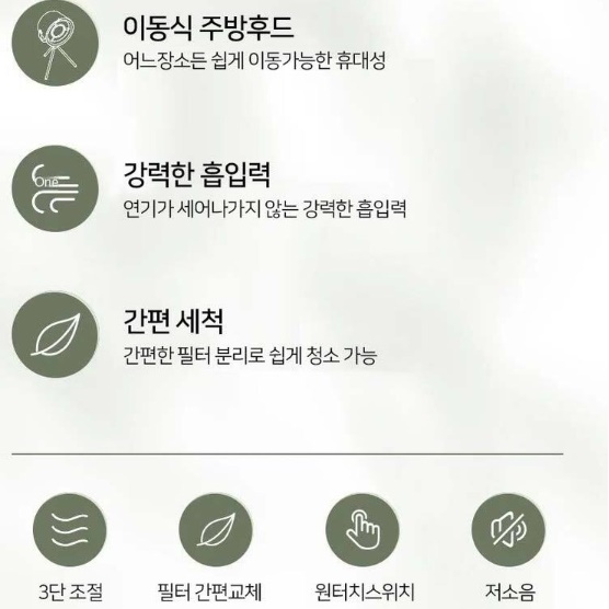 불판 고기 연기 흡입기 요리용 조리용 식탁 환풍기 가정용 환풍기 - 상세 이미지 3