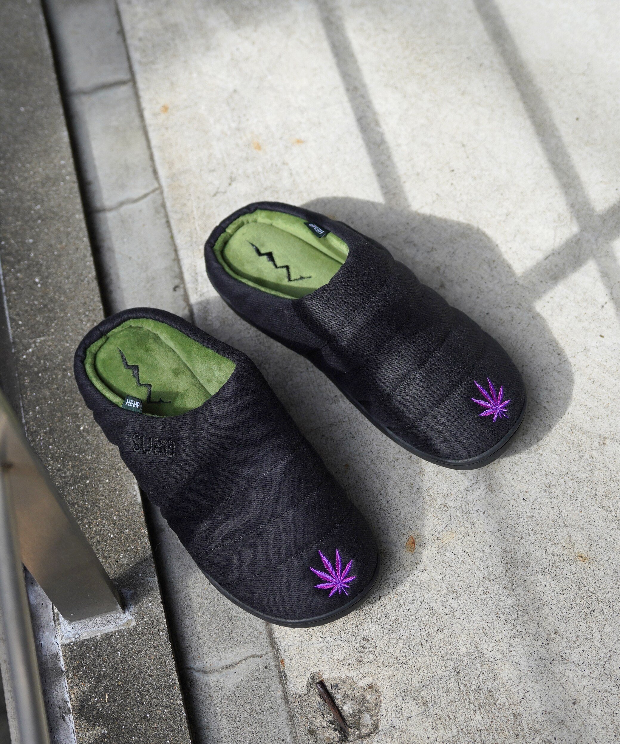 SUBU 스부 x MANASTASH HEMP TWILL EMB 방한 겨울 슬리퍼 - 상품 이미지