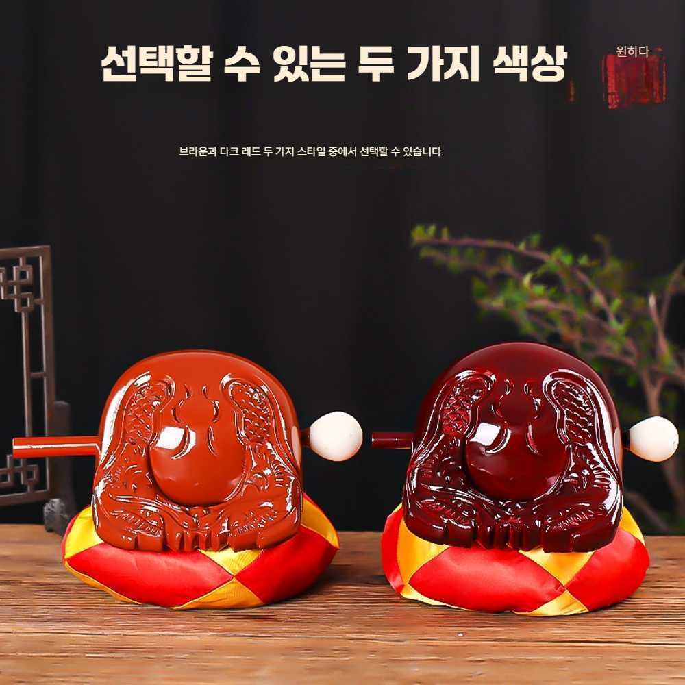 고스트캠프 목탁 불교 불교용품 물고기 용품 명상 3인치 노란색 패드 망치 - 상세 이미지 4
