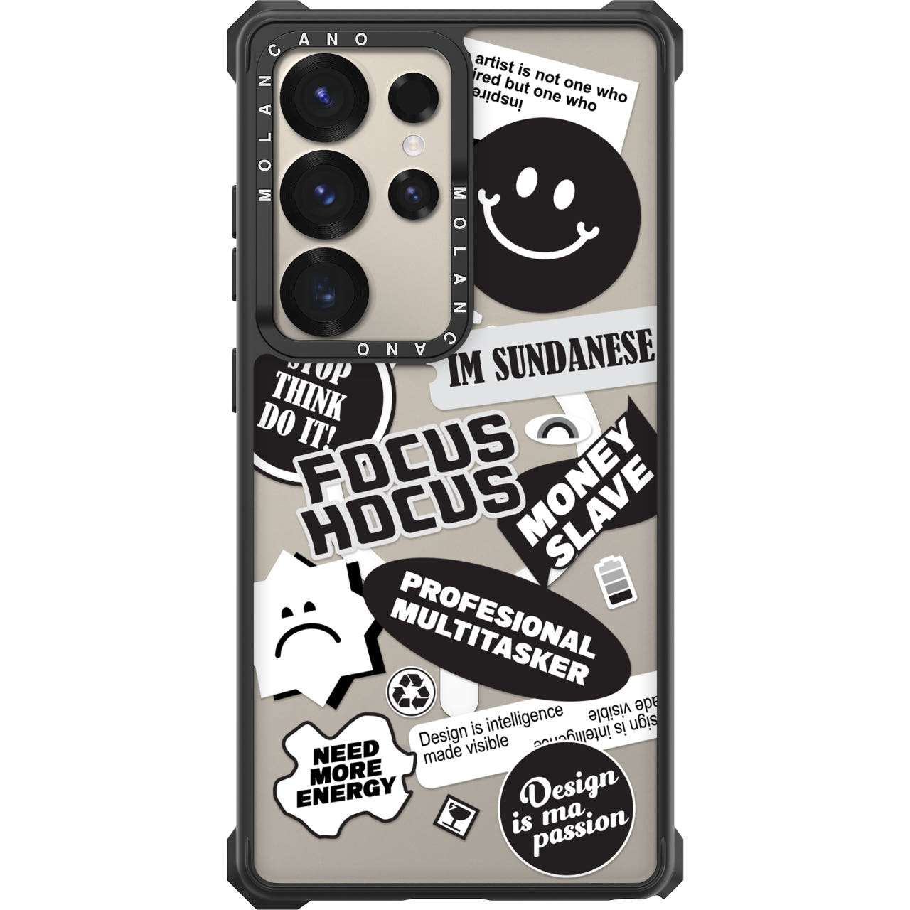 2배자력 맥세이프 임팩트 제로 디자인 범퍼 투명 케이스 스마일포커스, 갤럭시S25 울트라