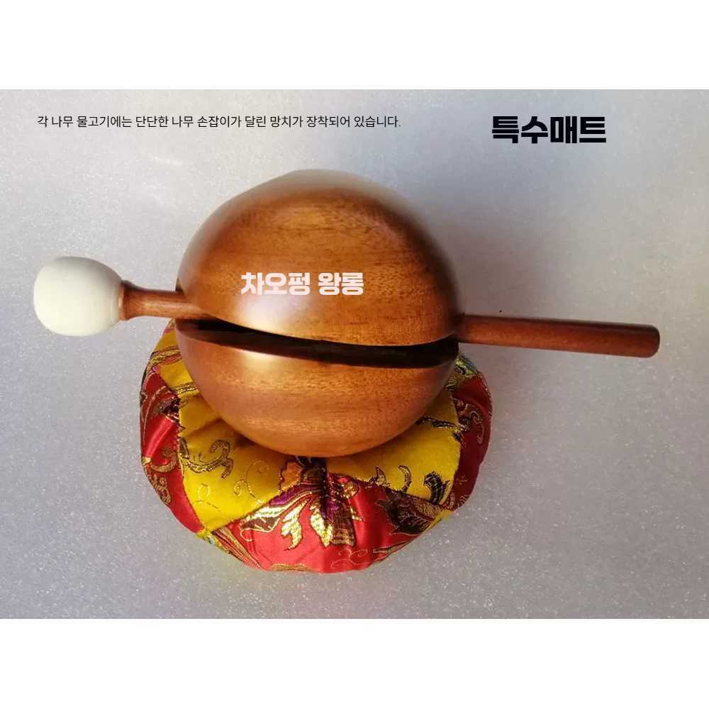 고스트캠프 목탁 타악기 불교용품 세트 명상 불교 3인치 나무 어묵 - 상세 이미지 4