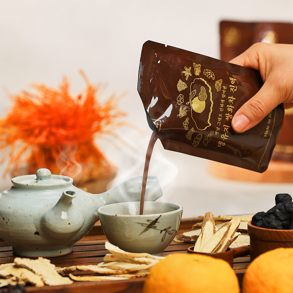 하루제주 국산 수제 쌍화진액 쌍화차 전통 유자 한방차 100ml x 14개