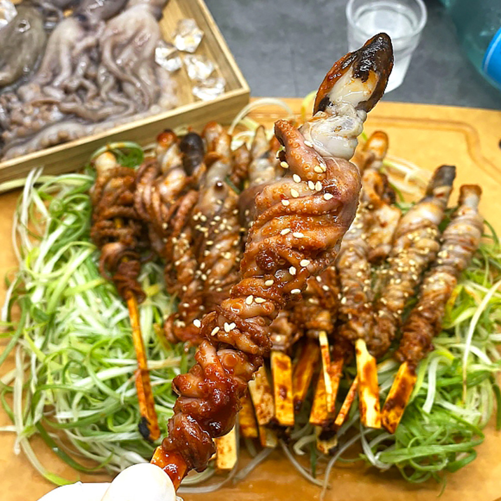 그곳에가면 산지직송 맛상 낙지호롱 900g 싱싱한 급랭 바비큐 캠핑용 낙지 꼬치 구이