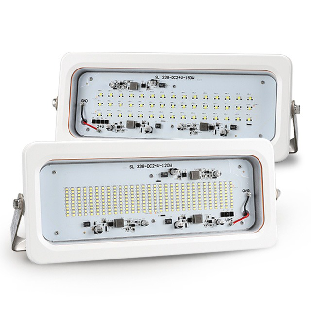 LED 투광기 광폭 슬림 방수 DC 120W 150W 24V 선박 차량용 저온창고 간판조명 투광등 - 상품 이미지