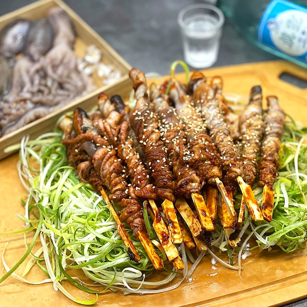 그곳에가면 산지직송 맛상 낙지호롱 900g 싱싱한 급랭 바비큐 캠핑용 낙지 꼬치 구이
