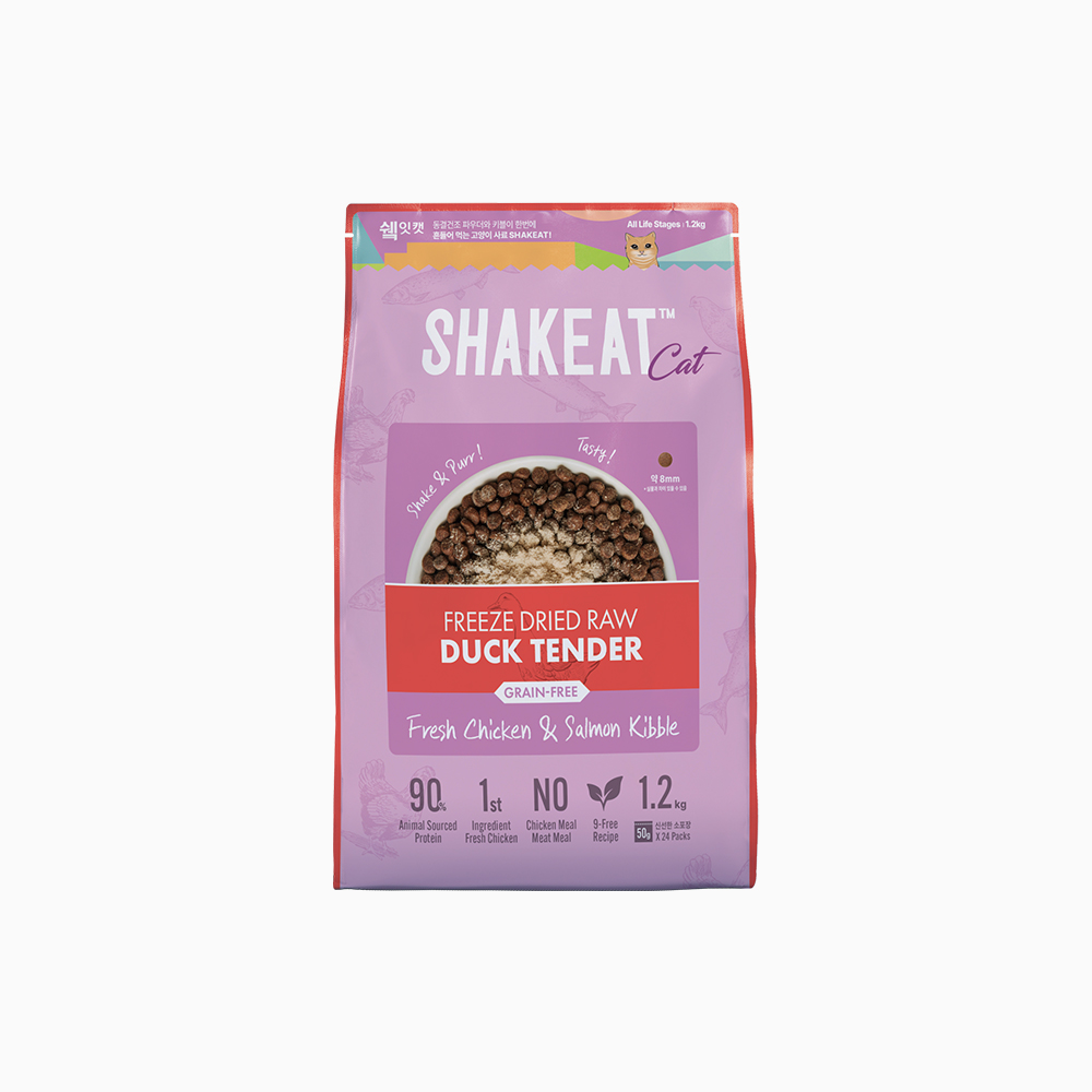 쉨잇 캣 동결건조 사료 오리안심+닭고기, 1.2kg, 1개 - 상품 이미지