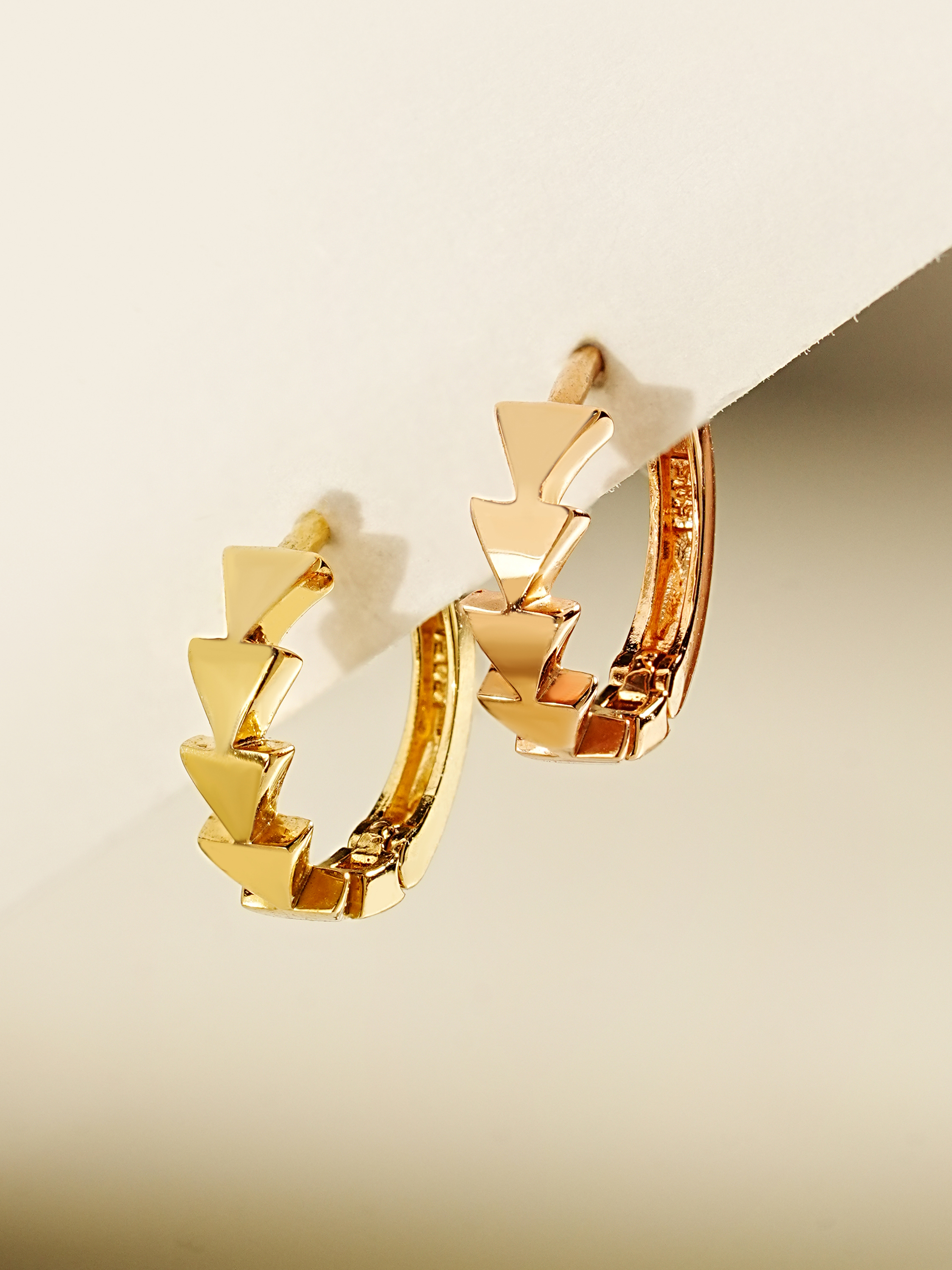 14K 18K 시그널 원터치 링 귀걸이