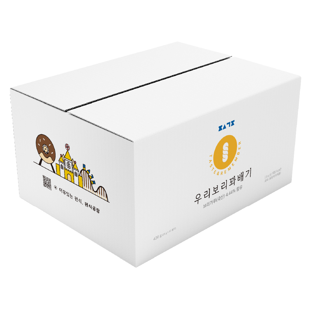 편식공장 우리보리 꽈배기 과자 12개입 420g, 1개 - 상세 이미지 5