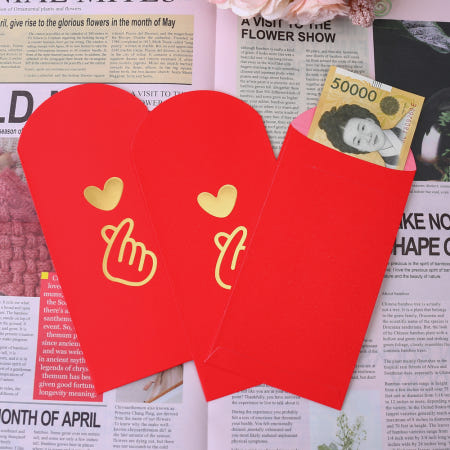 (택배비 무료) 손가락하트 용돈봉투 10P 편지봉투 현금봉투/용돈봉투/현