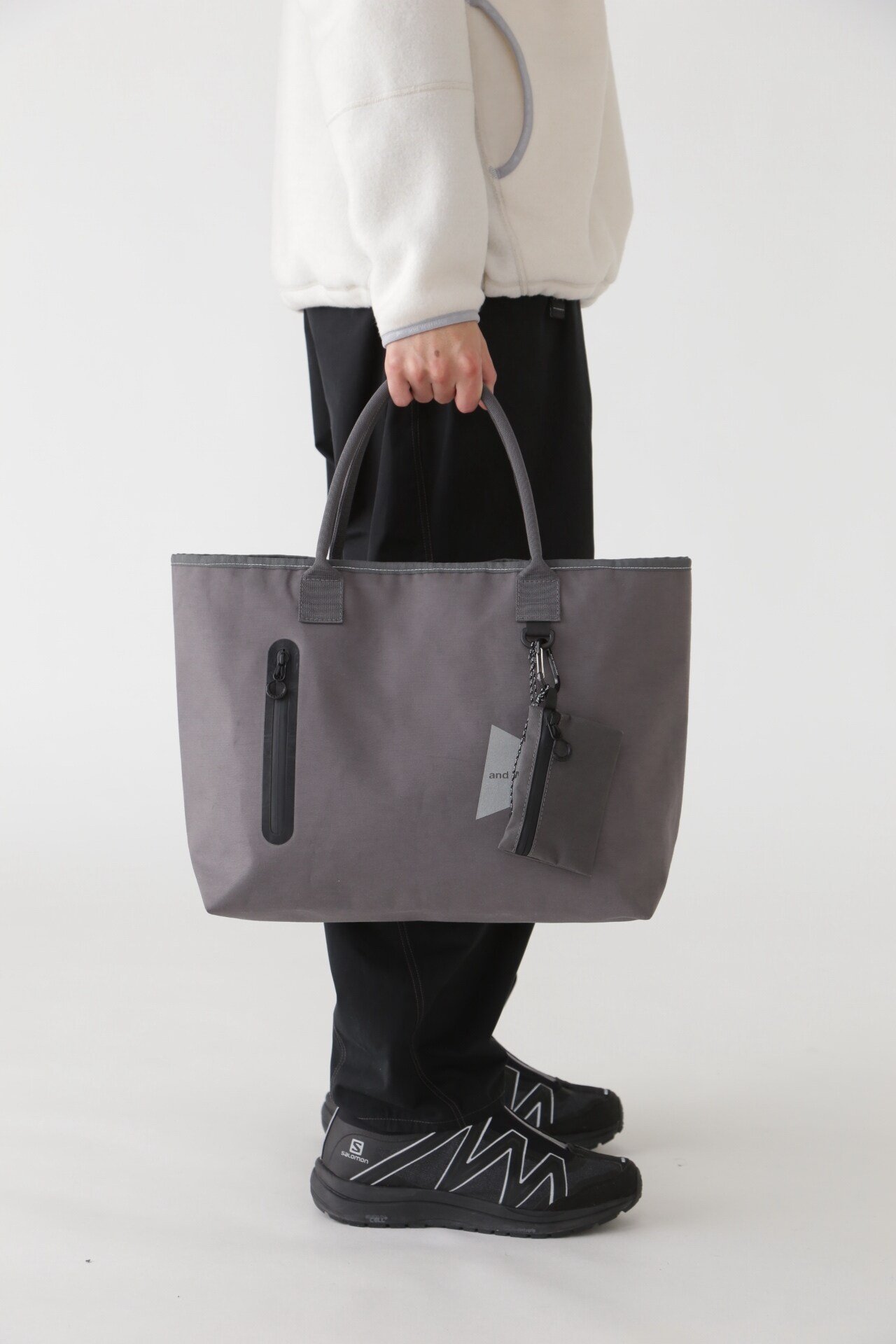 앤드원더 PE/CO totebag 토트백 가방 5744975214 그레이 카키 2컬러 - 상품 이미지