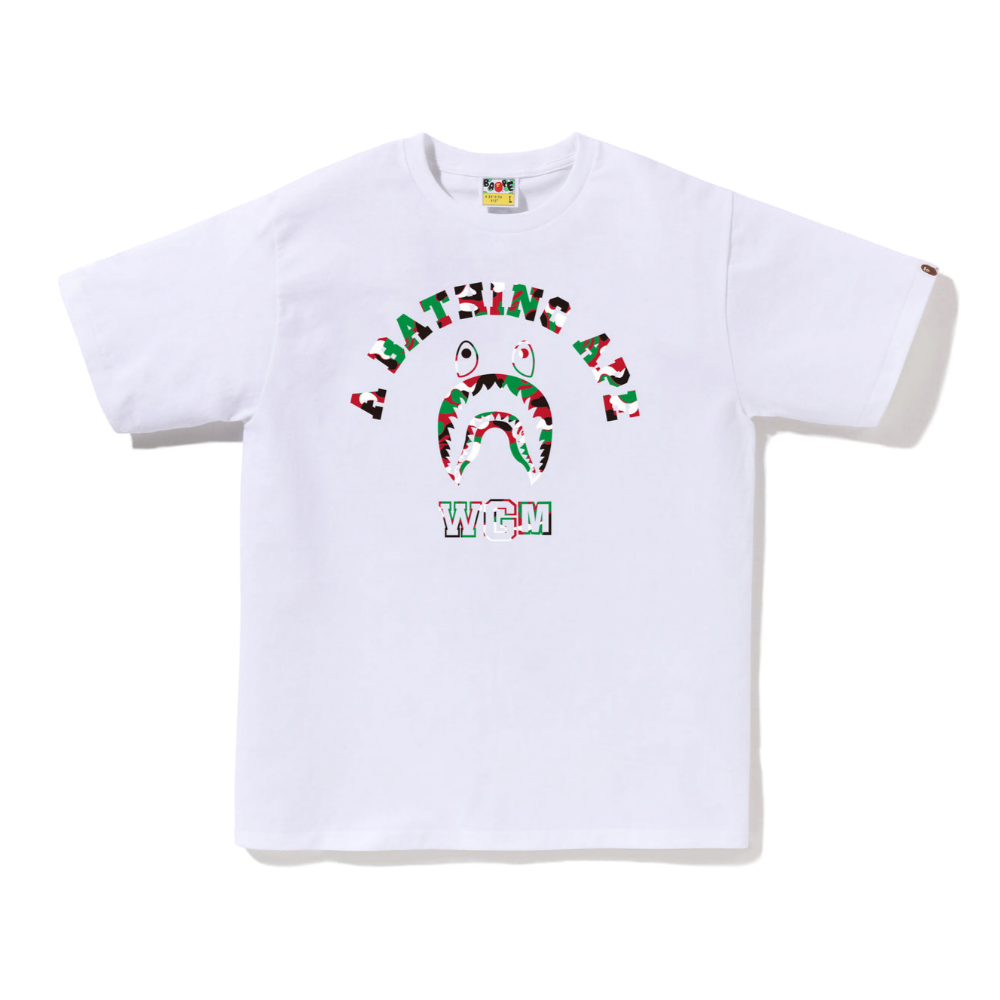 베이프 반팔티 BAPE STORE DUBAI SHARK COLLEGE TEE 2월 신상 1K72-110-129 - 메인 이미지