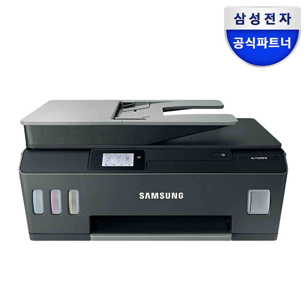 삼성전자 SL-T1670FW 무한 잉크젯 복합기 프린터 스캔 복사 팩스 잉크포함