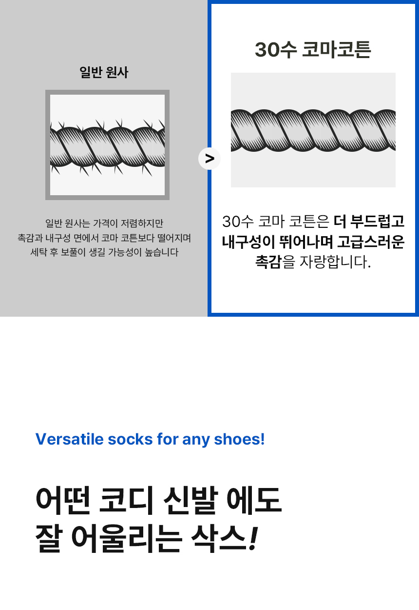 에이원 남성용 실속형 미니 무지 중목 양말 5켤레 이미지 7
