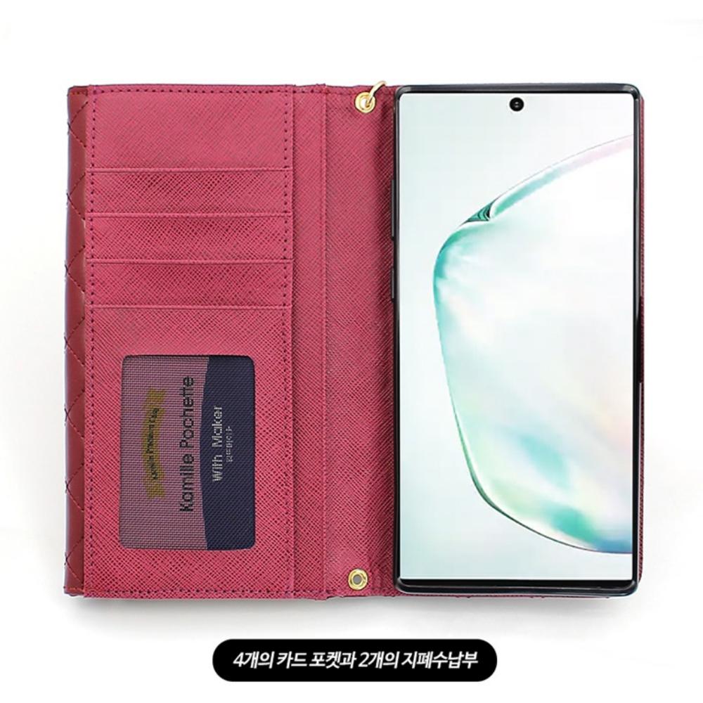 LG Q6 LGM-X600L 지갑 케이스 에나멜 퀼팅 포마 - 상세 이미지 4