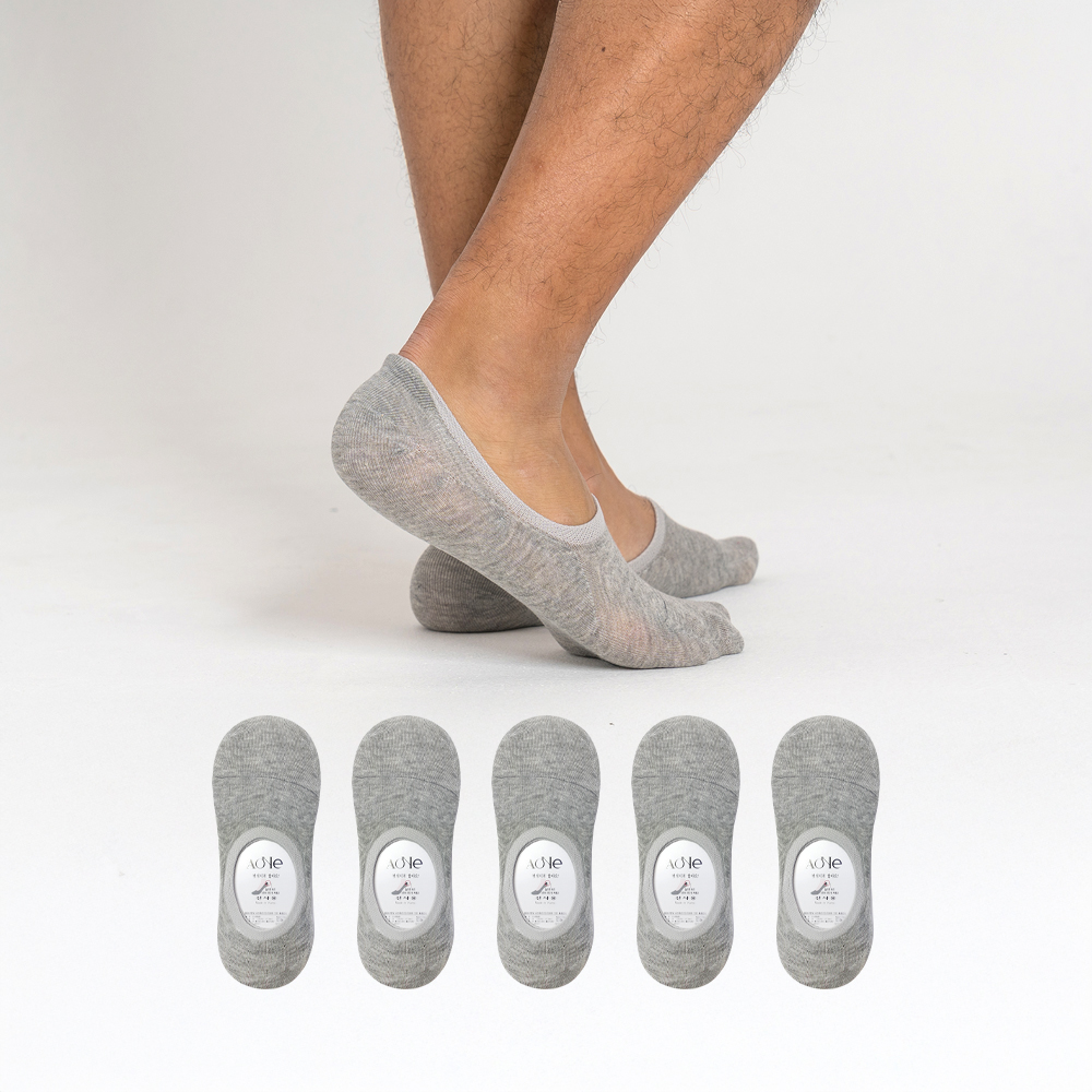 에이원 남성용 실속형 무지 페이크 덧신 5켤레