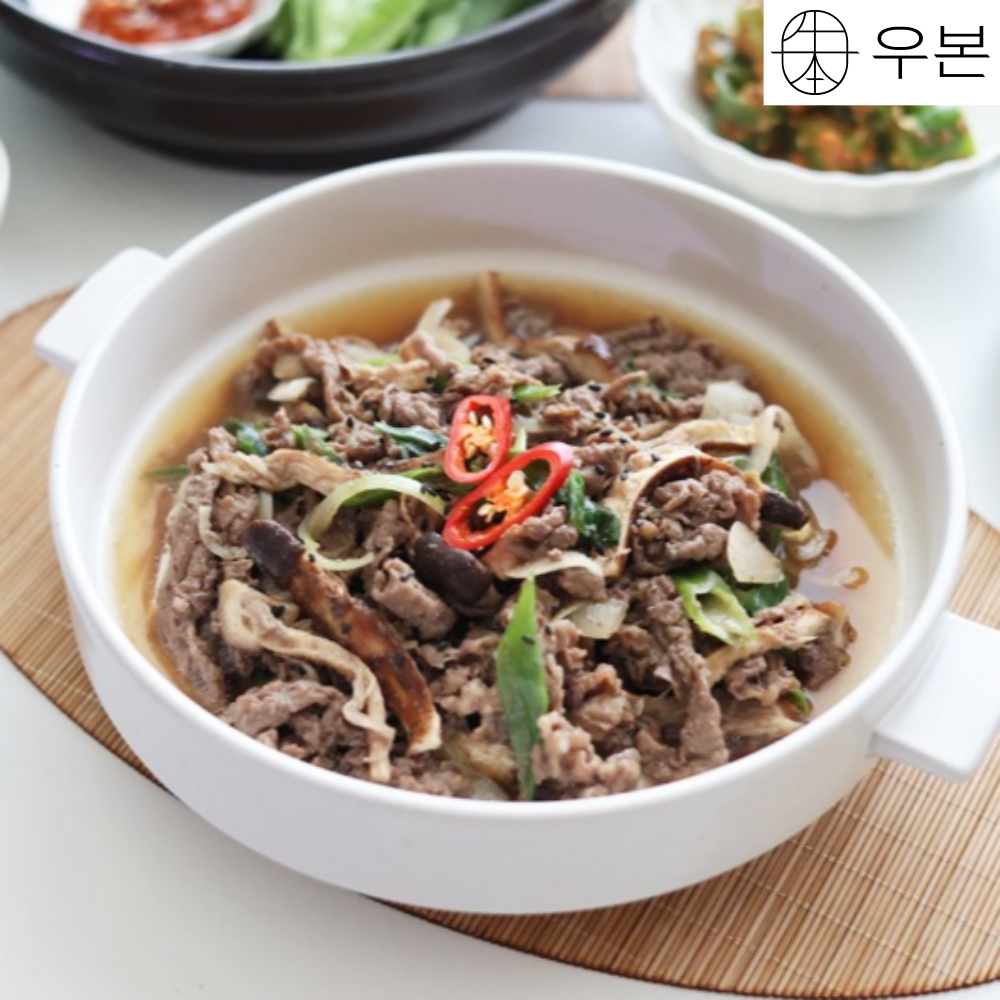 우본 한우 간장 앙념 소불고기 전골 500g 캠핑음식 밀키트 이미지 3