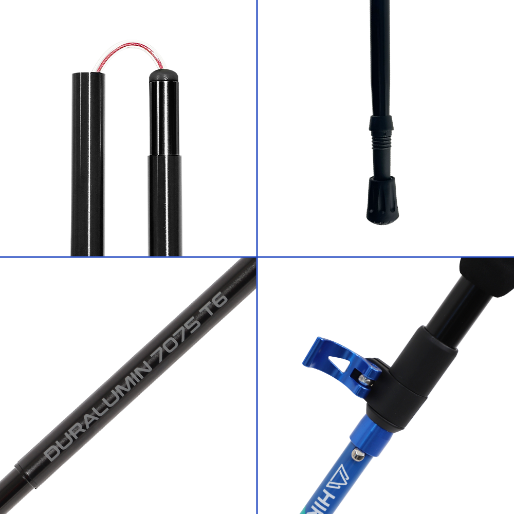 등산스틱 2개 1세트 두랄루민 7075 튼튼한 접이식 5단 노르딕워킹