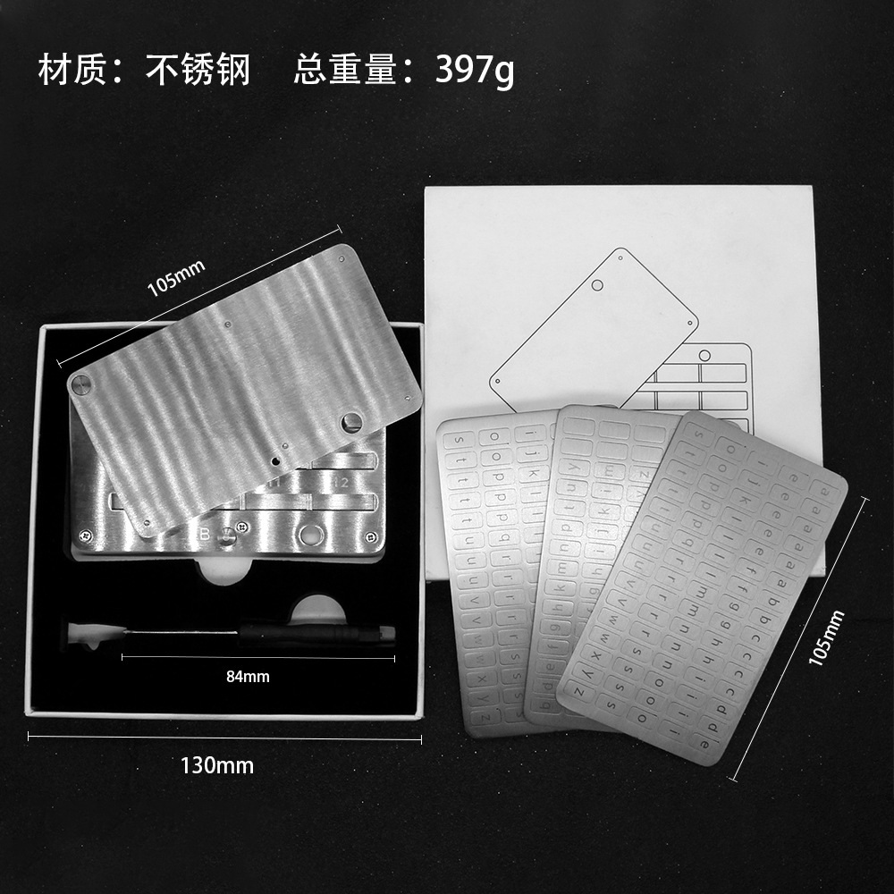 비트코인 니모닉 지갑 24단어 금속 콜드월렛 스토리지 시드 암호화폐 스틸 단어 조합형 - 상세 이미지 4