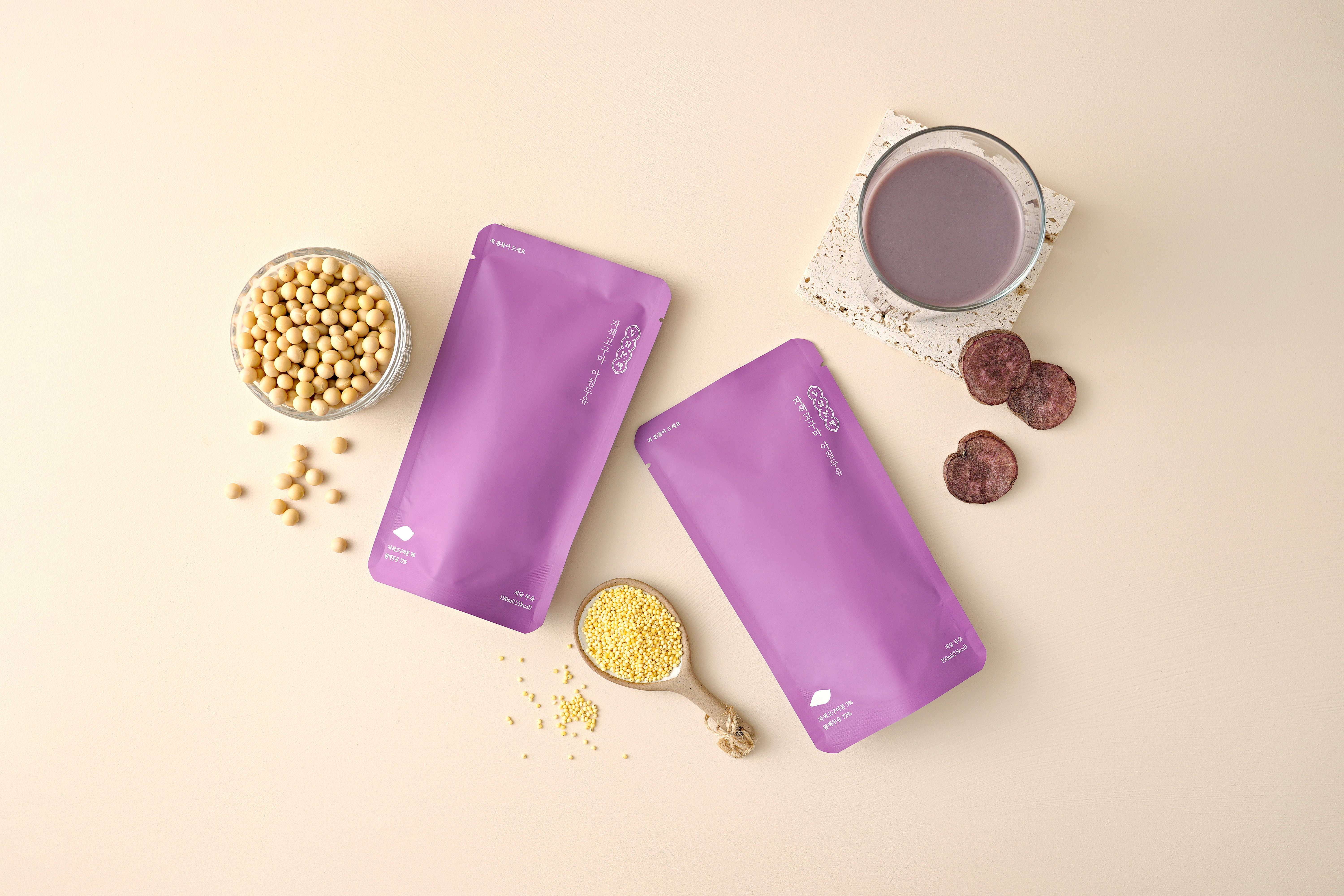 두유본색 홍콩두유 국산콩 무가당 자색고구마 두유 (10개입)