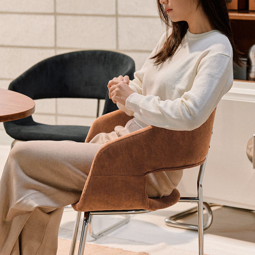 패브릭의자 인테리어 철제 카페 의자 오보 체어 이미지 6