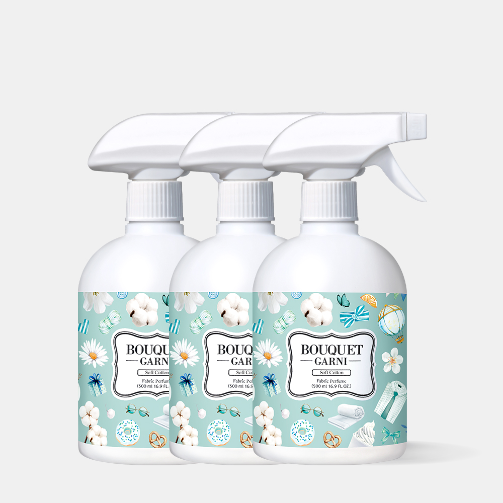 [3개입] 부케가르니 섬유탈취제 섬유향수 500ml 소프트코튼향