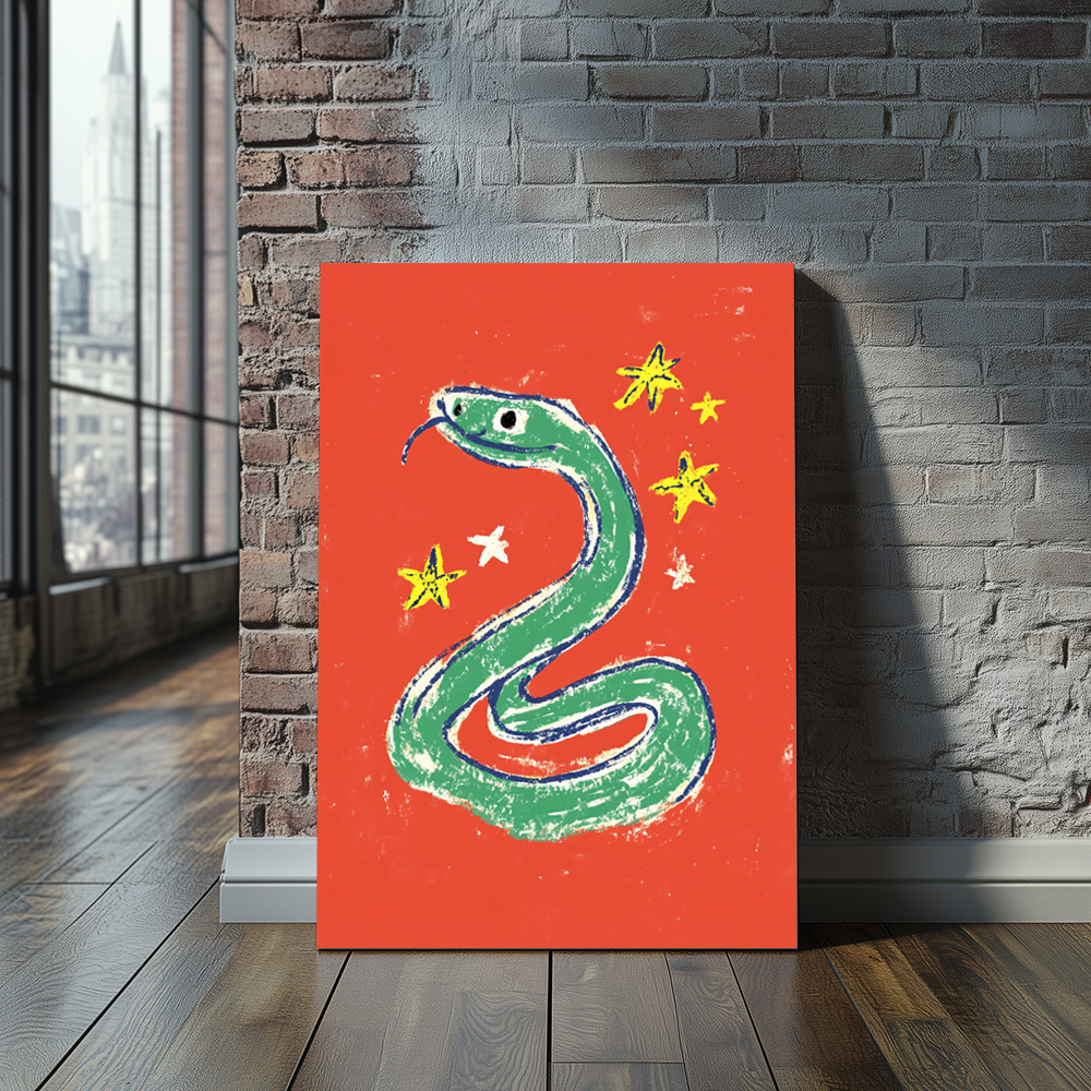 풍요뱀 A1 캔버스액자 뱀그림 - 상세 이미지 2