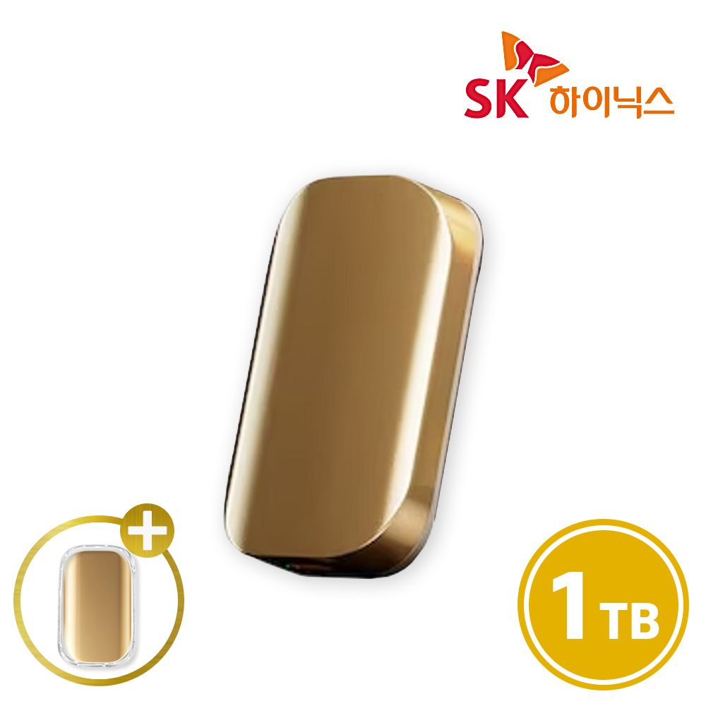 SK하이닉스 Beetle 비틀 X31 1TB 외장SSD 젤리 케이스 샴페인골드