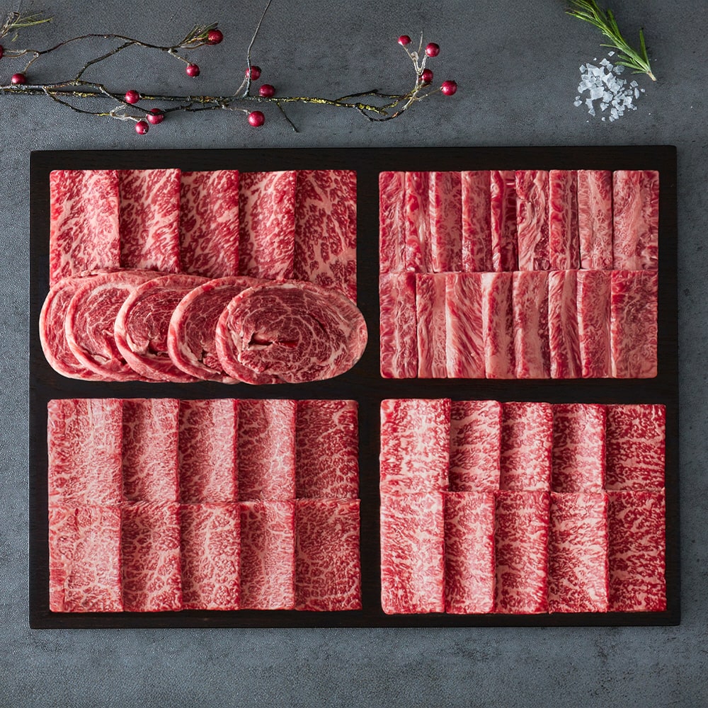 [우메종] 투뿔한우 1++ 럭셔리 세트 1.2kg (꽃등심+갈비+살치+채끝) 소고기 선물 - 상세 이미지 2