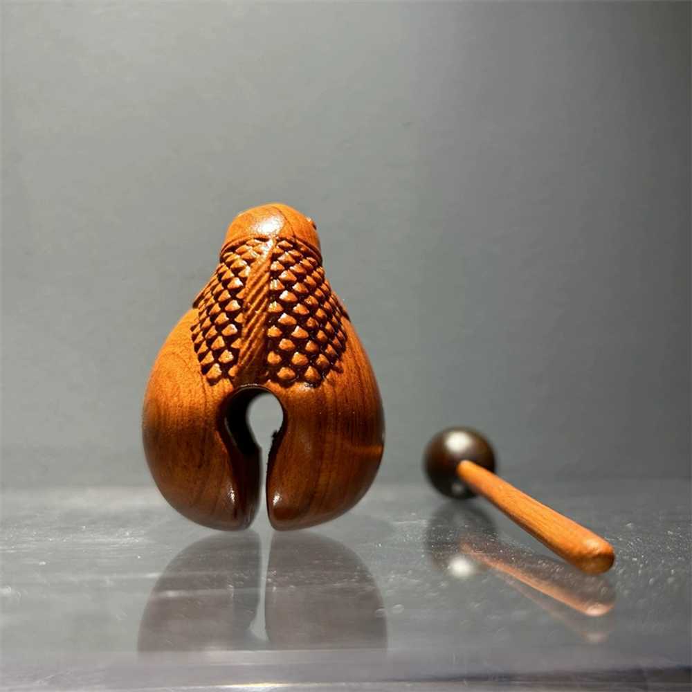 고스트캠프 목탁 불교 타악기 세트 명상 미니 쌍어목어 6x6x4.5cm - 상품 이미지
