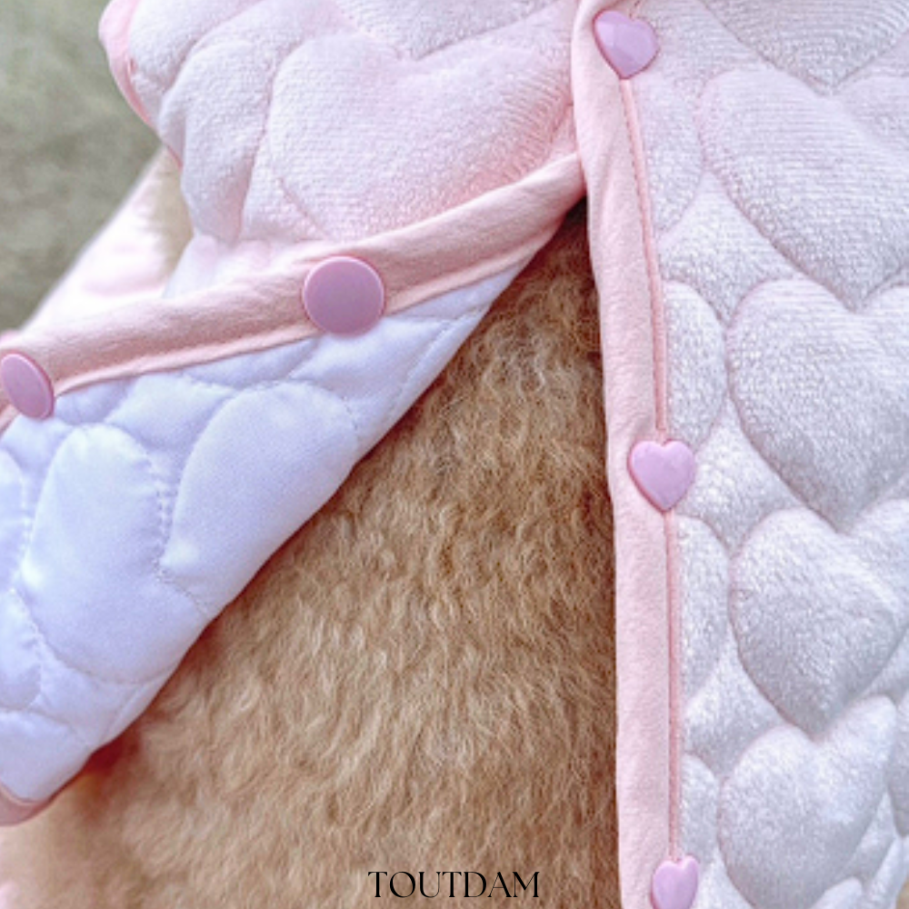 강아지 할머니조끼 xs 고양이 할매 누빔 조끼 강아지 겨울 옷 말티푸 초소형견 - 상세 이미지 5