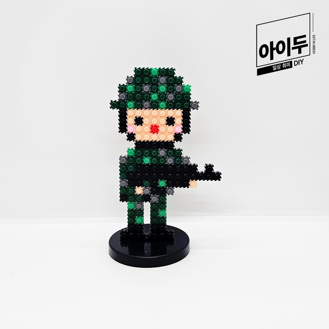 아이두 DIY 입체 미니블록 8mm 나노블럭 직업 진로교구 만들기 군인 남 자기소개 입학 신학기 - 상품 이미지