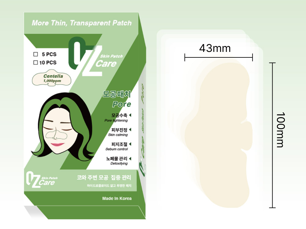 오즈케어 센델라 1000ppm 블랙헤드 코피지제거 모공 패치 5매 - 상세 이미지 2