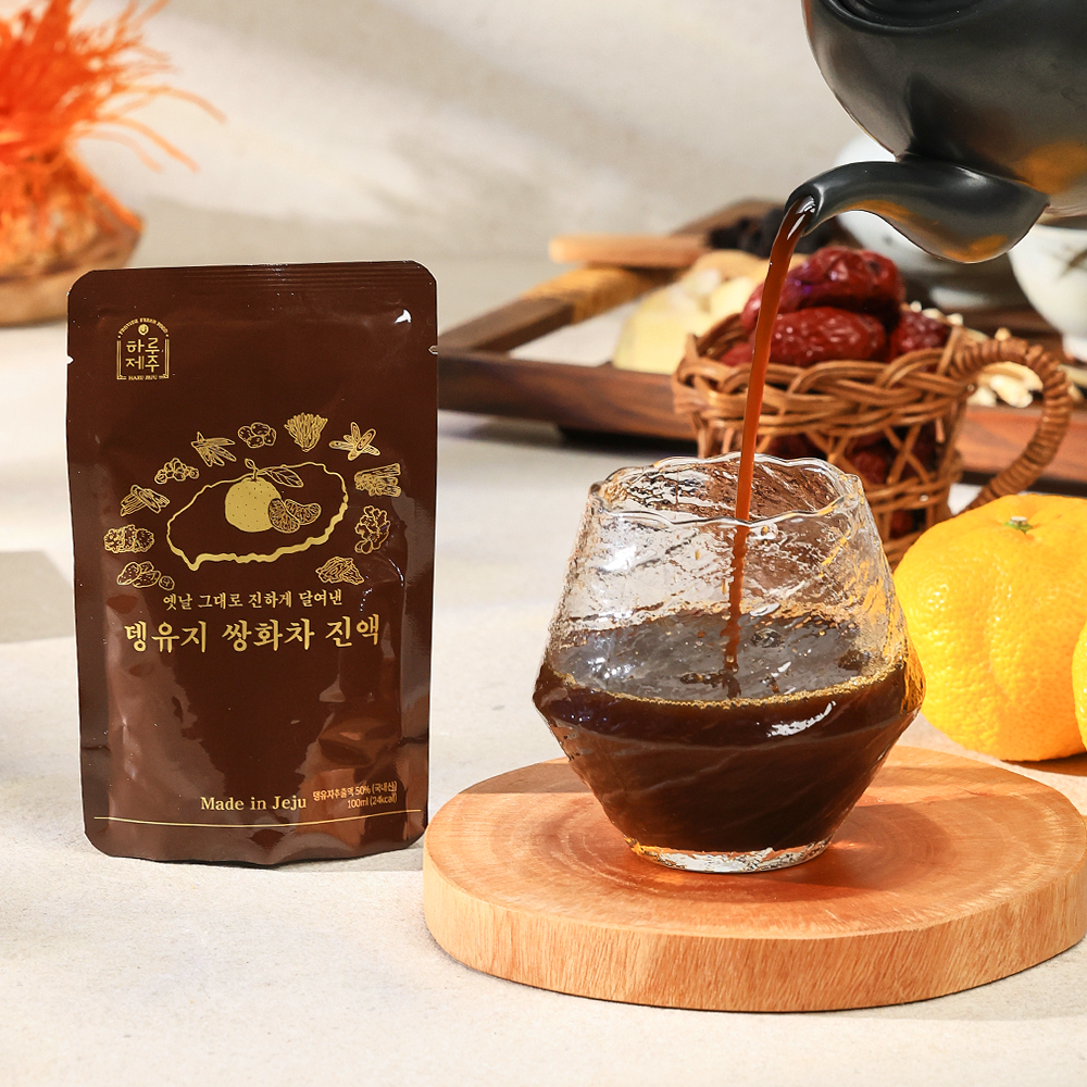 하루제주 국산 수제 쌍화차 선물세트 진액 전통 유자 한방차 100ml x 14개 - 상세 이미지 4
