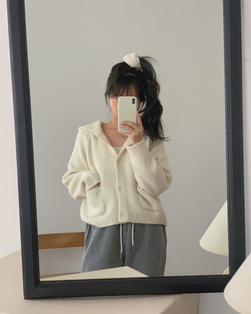 [SALE] [민트 당일] 리터 베니 알파카 후드 가디건 니트 겨울 가디건 상세 이미지 14