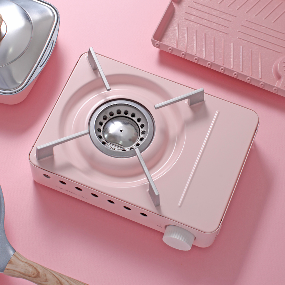 [신제품] 핑크블룸엣지 휴대용 가스버너 캠핑 버너 가스렌지