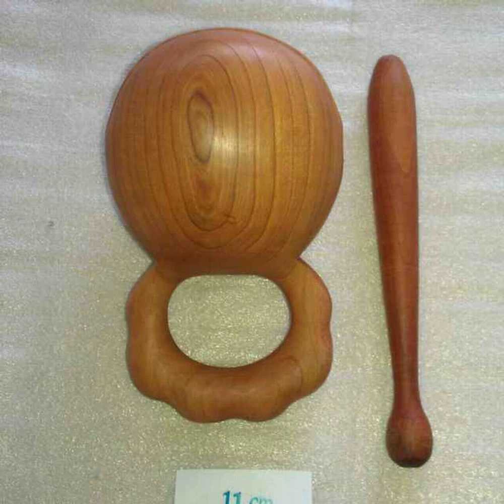 고스트캠프 목탁 세트 사원 불교 타악기 물고기 10cm 나무망치 포함 - 상품 이미지