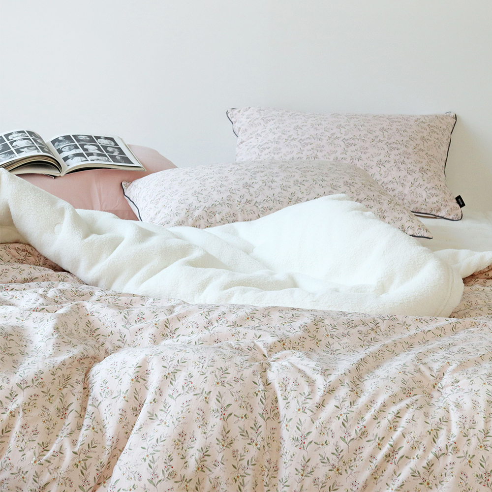 뽀글뽀글 에밀 양털 양모 극세사 겨울이불 먼지없는 워싱 모달 양면 차렵이불 세트 SS