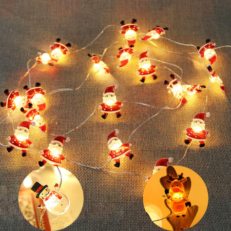 (택배비 무료) LED 와이어 산타 루돌프 눈사람 전구 무드등/크리스마스