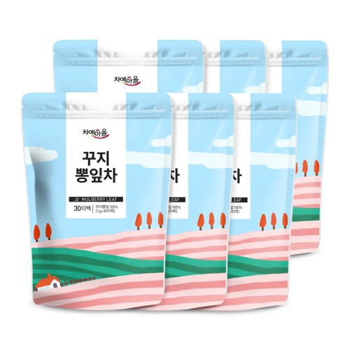 차예마을 국내산 꾸지뽕잎차 티백 30개입, 6개 - 상품 이미지